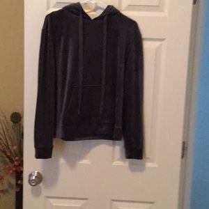 Velour Pullover Hoodie